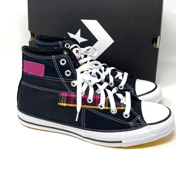 💖MEGA SALE💖Converse Men 168745C CTAS High Black Color Patches Canvas Sneakers - Picture 5 of 14